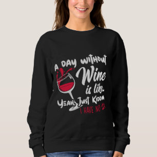 Sweatshirt Un Jour Sans Vin Est Comme Un Verre De Buveur S