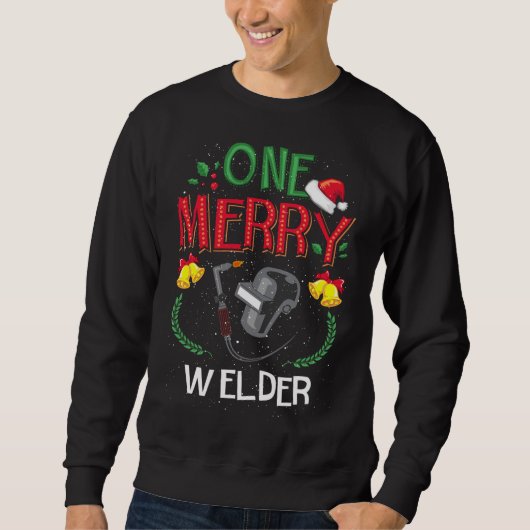 Sweatshirt Un joyeux Welder Soudain doux pull de Noël (Devant)