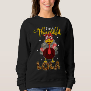 Sweatshirt Un Merci Lola Turquie Famille Leopart Thankgivin