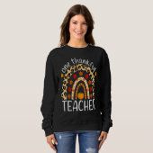 Sweatshirt Un Merci Maître Thanksgiving Rainbow Leopard (Devant entier)