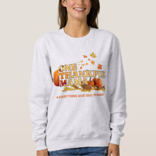 Sweatshirt UN MERCI MAMA MOM élégant Thanksgiving