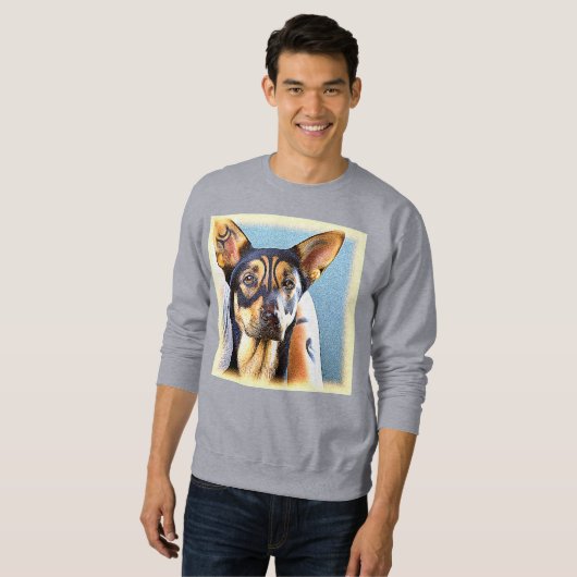 Sweatshirt "Un mignon chien" jolie photo. Commandez dès maint (Devant entier)