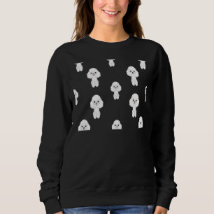 Sweatshirt Un motif de caniche miniature blanche