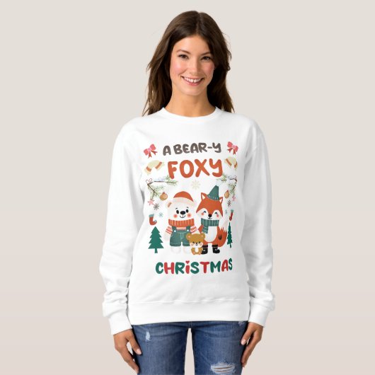 SWEATSHIRT UN NOËL FOXY OURS ! (Devant entier)