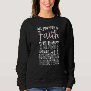 Sweatshirt Un Petit Peu De Peinture Diamantée Pierre Diamant 