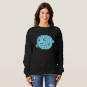 Sweatshirt Un Petit Poisson De Puffer Mignonne Nage Pour Vous (Devant entier)