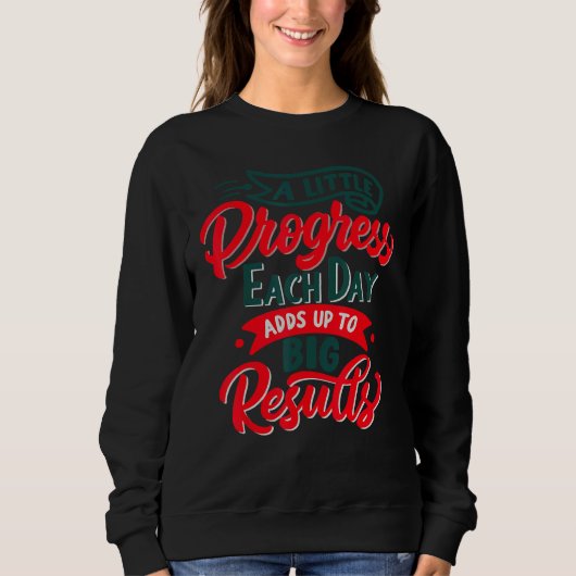 Sweatshirt Un Petit Progrès Chaque Jour Faim Caterpillar Reto (Devant)