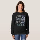 Sweatshirt Un peu d'amour lapin Enseigner Pâques (Devant entier)