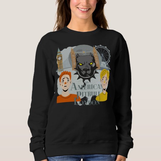 Sweatshirt Un Pitbull Américain À Londres (Devant)