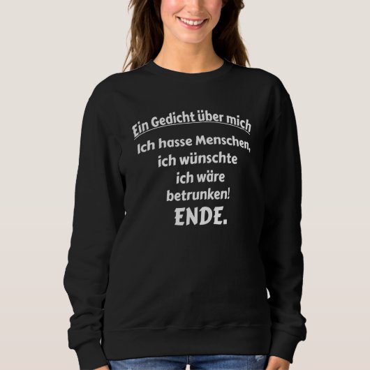 Sweatshirt Un poème sur moi (Devant)