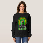 Sweatshirt Un professeur chanceux Rainbow St Patricku2019s Da (Devant entier)