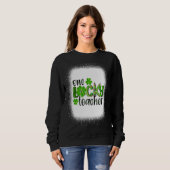 Sweatshirt Un Professeur Chanceux St Patrick S Day Kindergart (Devant entier)