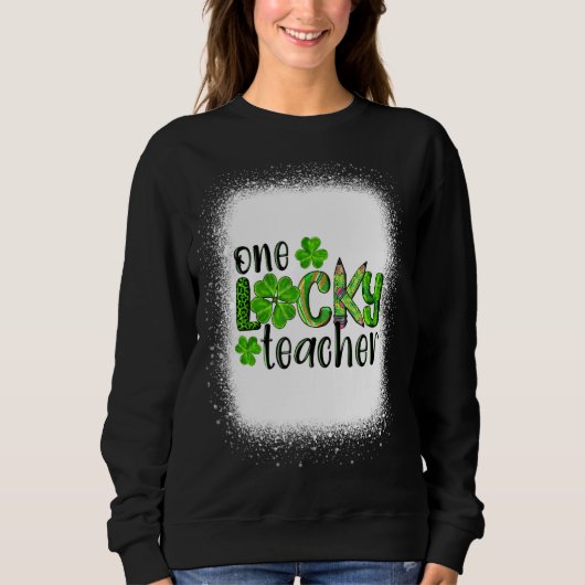 Sweatshirt Un Professeur Chanceux St Patrick S Day Kindergart (Devant)