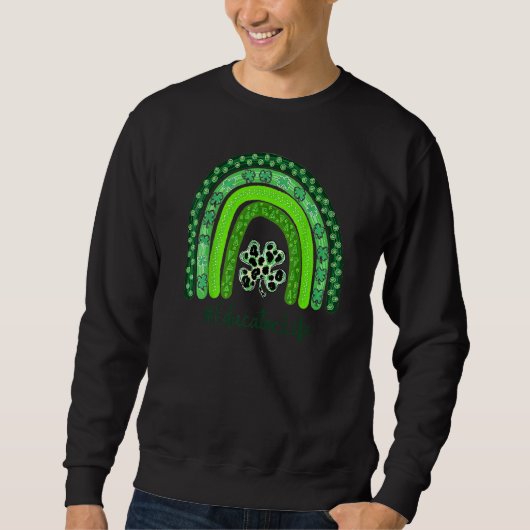 Sweatshirt Un Professeur Chanceux Ste Patrick's Day Educateur (Devant)
