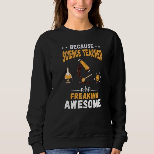 Sweatshirt Un professeur de sciences freiner un microscope gé (Devant)