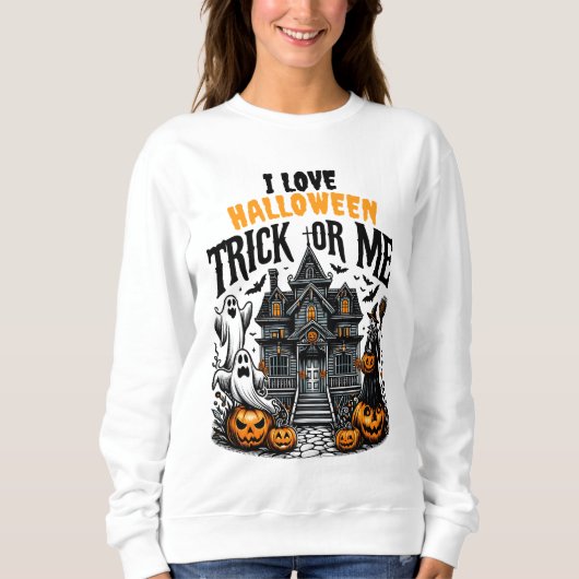 Sweatshirt Un rassemblement éffrayant d'Halloween dans la mai (Devant)