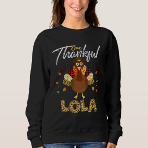 Sweatshirt Un Remerciements Lola Turquie Leopart Thankgivens