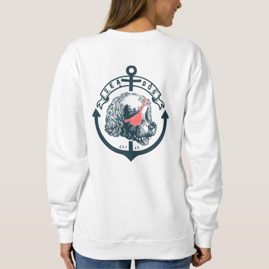 Sweatshirt Un sabot de chien de mer pour elle (Dos)
