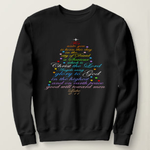 Sweatshirt Un Sauveur est né Luke 2-11 Chemises à Arbre de No