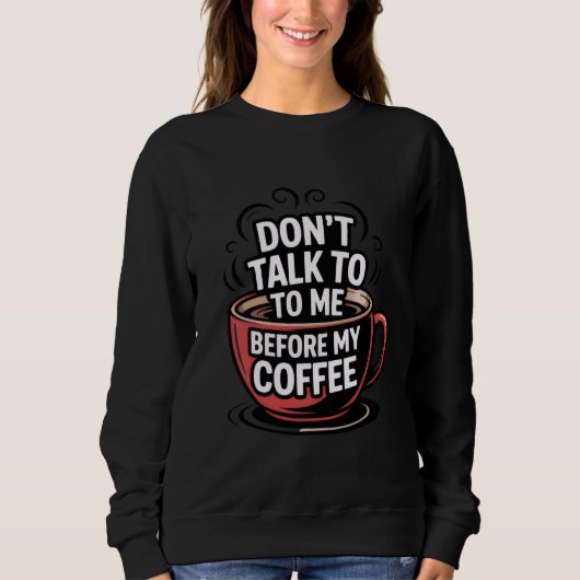 Sweatshirt Un tasse à café de style rétro, T-shirt (Devant)