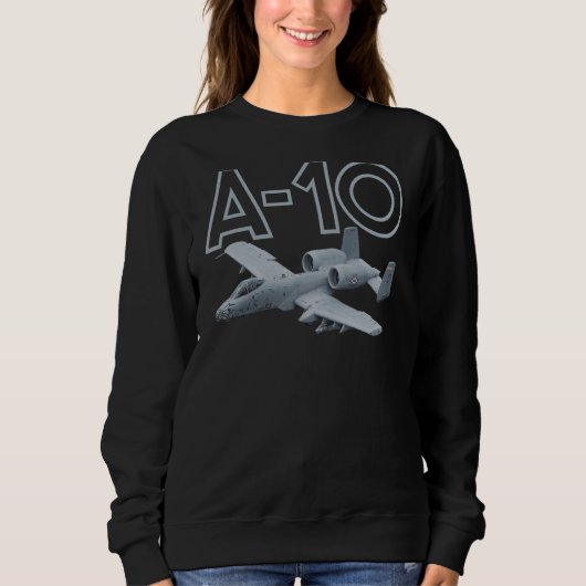 Sweatshirt Un Thunderbolt 10 Thunderbolt Us Fighter Jet Attaq (Devant)