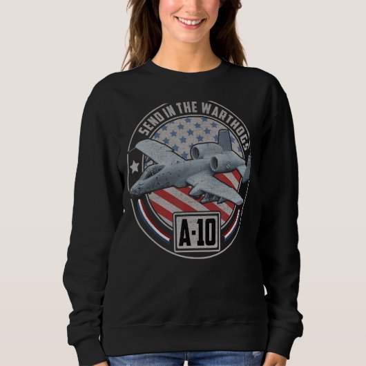 Sweatshirt Un Thunderbolt de 10 phacochère attaque d'avion ch (Devant)