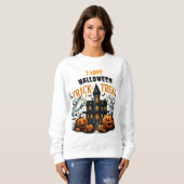 Sweatshirt Un tour-ou-gâteau éffrayant dans un ancien manoir (Devant entier)