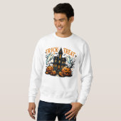 Sweatshirt Un tour-ou-gâteau éffrayant dans un ancien manoir (Devant entier)
