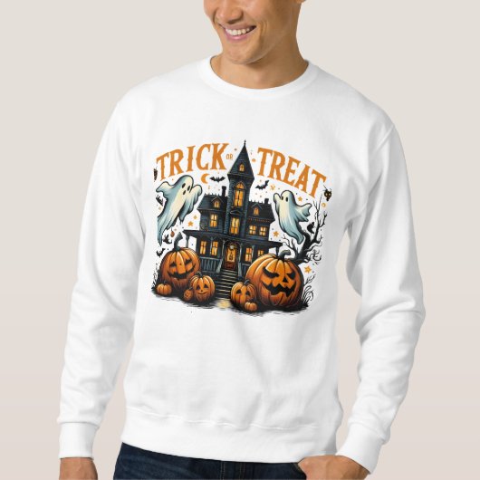 Sweatshirt Un tour-ou-gâteau éffrayant dans un ancien manoir (Devant)