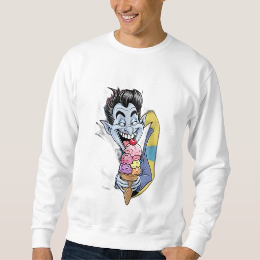 Sweatshirt Un vampire drôle, pas si effrayant à manger de la (Devant)