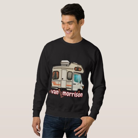 Sweatshirt Un Van S'Appelle Morrison. Camping et Surfer (Devant entier)