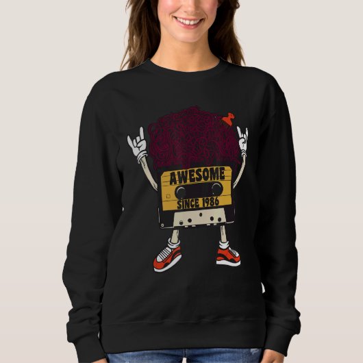 Sweatshirt Unapologetically black awesome since 1986 african  (Devant)