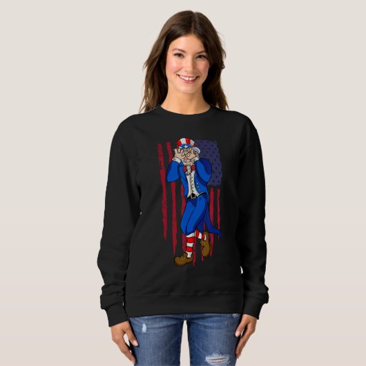 Sweatshirt Uncle Sam Dance 4th of July Independence Day (Devant entier)