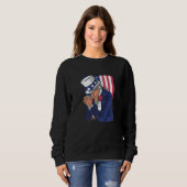 Sweatshirt Uncle Sam Praying Us American Patriotic Culture 4t (Devant entier)