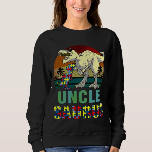 Sweatshirt Unclesaurus Dinosaur Rex Uncle Saurus Autisme Awar (Devant)