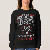 Sweatshirt Uncover Secrets Satanic Baphomet Witchcraft Goth O (Devant)