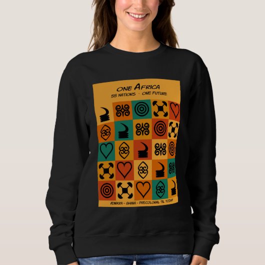 Sweatshirt Une Afrique – Adinkra – Ghana - (Devant)