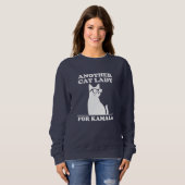 Sweatshirt Une autre dame de chats pour Kamala Harris Cool Ch (Devant entier)