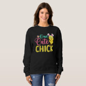 Sweatshirt Une Coupe Chick Bunny Ear Pâques (Devant entier)