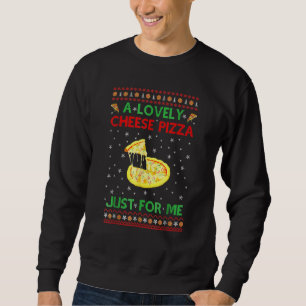 Sweatshirt Une délicieuse pizza au fromage seule Kevin X Mas