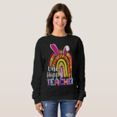 Sweatshirt Une école Bunny enseignant Hoppy Leopard Eas (Devant entier)