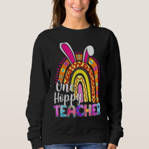 Sweatshirt Une école Bunny enseignant Hoppy Leopard Eas