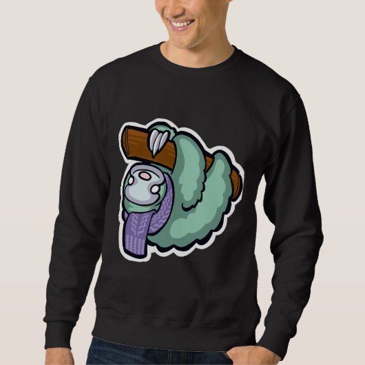 Sweatshirt Une Fente Et Son Écharpe (Devant)