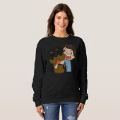 Sweatshirt Une Fille Accroche Un Rottweiler (Devant entier)