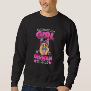 Sweatshirt Une Fille Et Son Berger Allemand Chien Lady Puppy 
