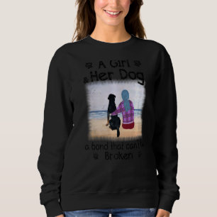 Sweatshirt Une fille et son chien un lien qui ne peut pas êtr