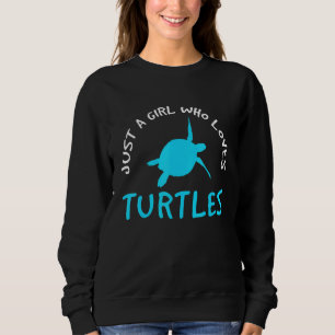 Sweatshirt Une fille qui aime la tortue