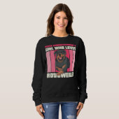 Sweatshirt Une fille qui aime les Rottweilers (Devant entier)