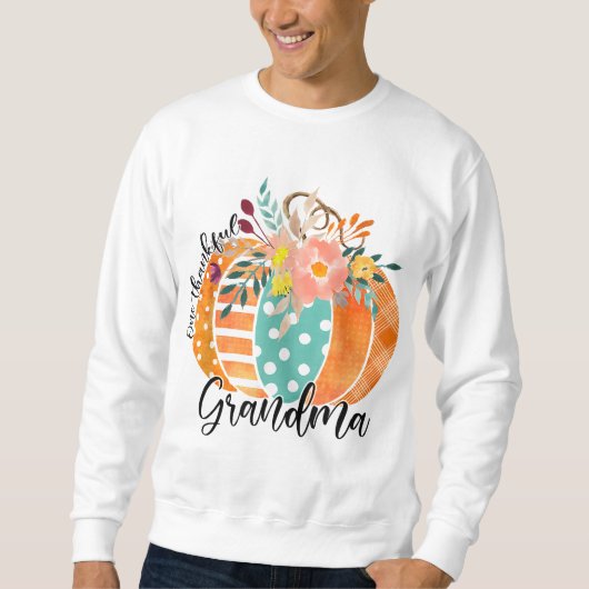 Sweatshirt Une grand-mère a plaidé le Citrouille d'automne Th (Devant)