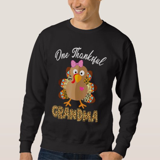 Sweatshirt Une grand-mère Turquie Famille Leopart Thankgi (Devant)